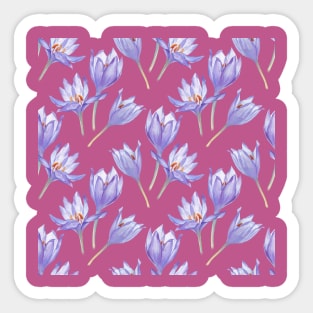 Watercolor Seamless Flower Pattern Sticker